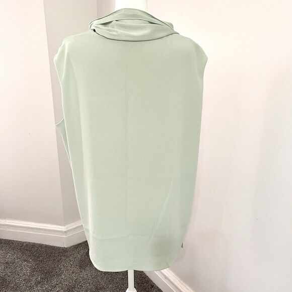 MM Lafleur Ismelka Top Size XL Sleeveless Built In Wrap Scarf Pale Green - Picture 5 of 11